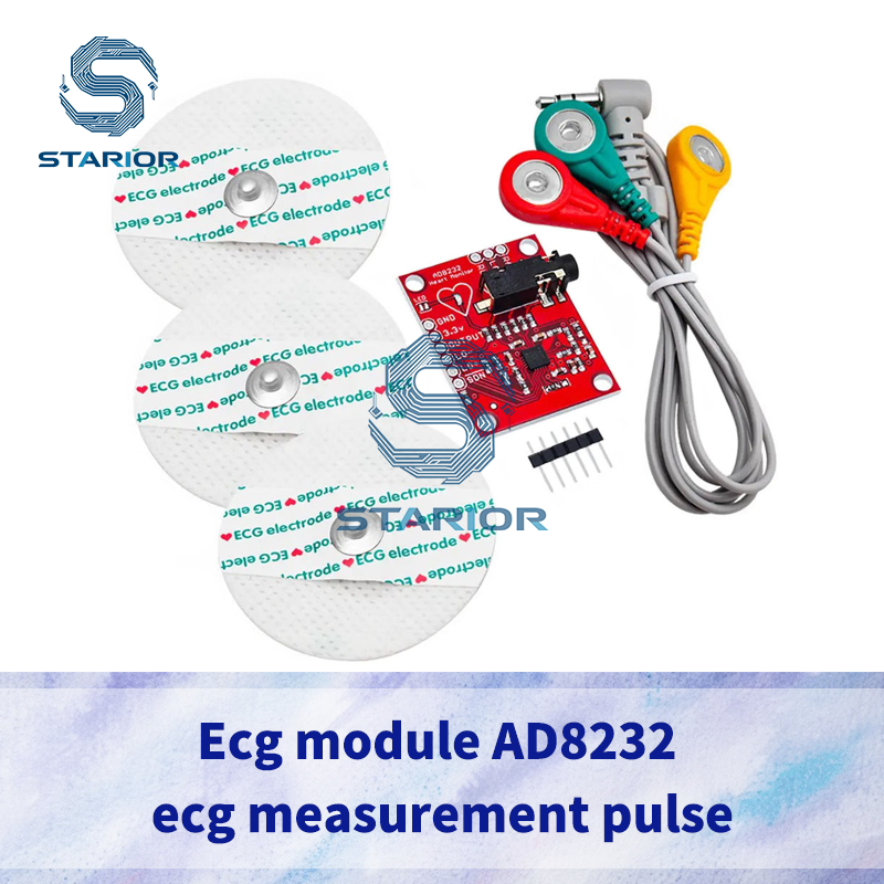 1 ~ 5 CÁI Mô-đun Ecg AD8232 ecg đo xung tim ecg giám sát bộ mô-đun cảm biến cho Arduino