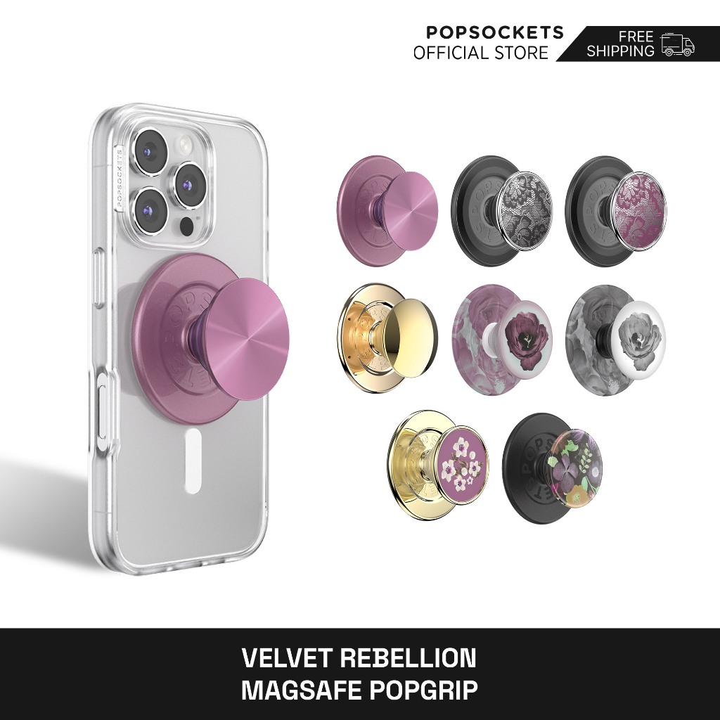 PopSockets Velvet Rebellion MagSafe PopGrip | The Premium Phone Grip | Best MagSafe iPhone Holder & 