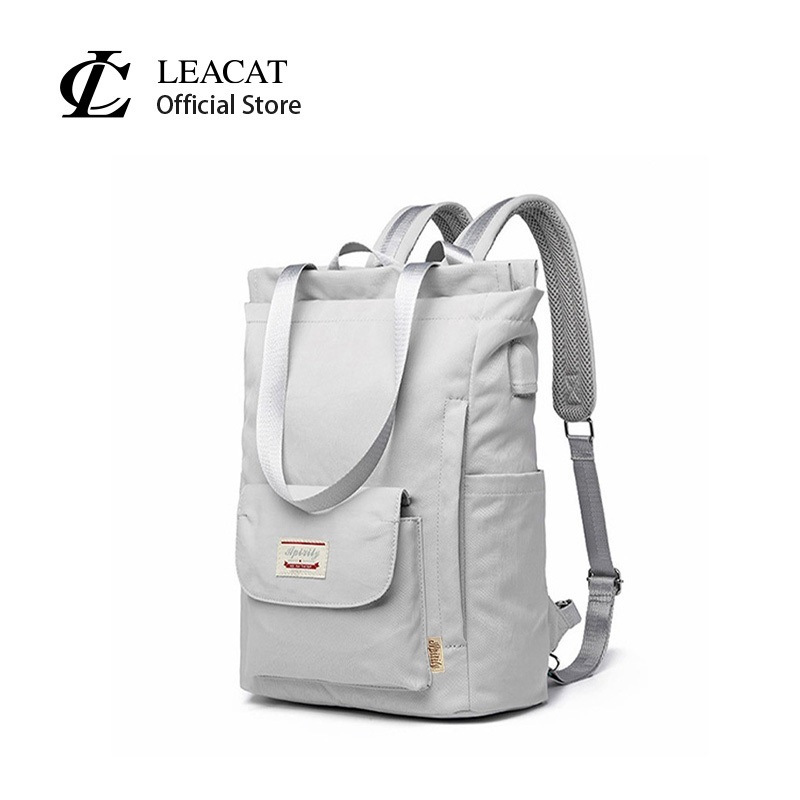 Balo LEACAT vải canvas oxford chống thấm nước đựng máy tính xách tay 13/ 13.3/ 14/ 15.6 inch cho nữ