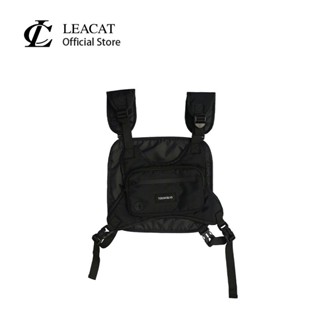 Túi đeo trước ngực LEACAT phong cách hip hop thời trang dạo phố có ngăn chứa lớn thiết kế giản dị tiện lợi cho nam và nữ