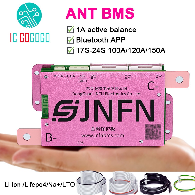ANT BMS JNFN 1A Bảng bảo vệ pin Lithium cân bằng chủ động 17S - 24S 60V 72V ion Li-ion Lifepo4 Bluet