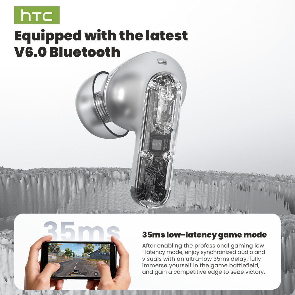 Bảo hành một năm Tai nghe dịch thuật HTC NE60 AI Tai nghe ngủ không dây LED Bluetooth 6.0 Business AI Tai nghe dịch thời gian thực IPX5 Tai nghe nhét tai chống nước Chất lượng âm thanh HIFI | BigBuy360 - bigbuy360.vn