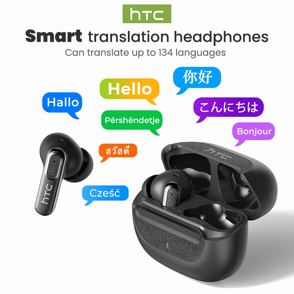 Bảo hành một năm Tai nghe dịch thuật HTC NE60 AI Tai nghe ngủ không dây LED Bluetooth 6.0 Business AI Tai nghe dịch thời gian thực IPX5 Tai nghe nhét tai chống nước Chất lượng âm thanh HIFI | BigBuy360 - bigbuy360.vn