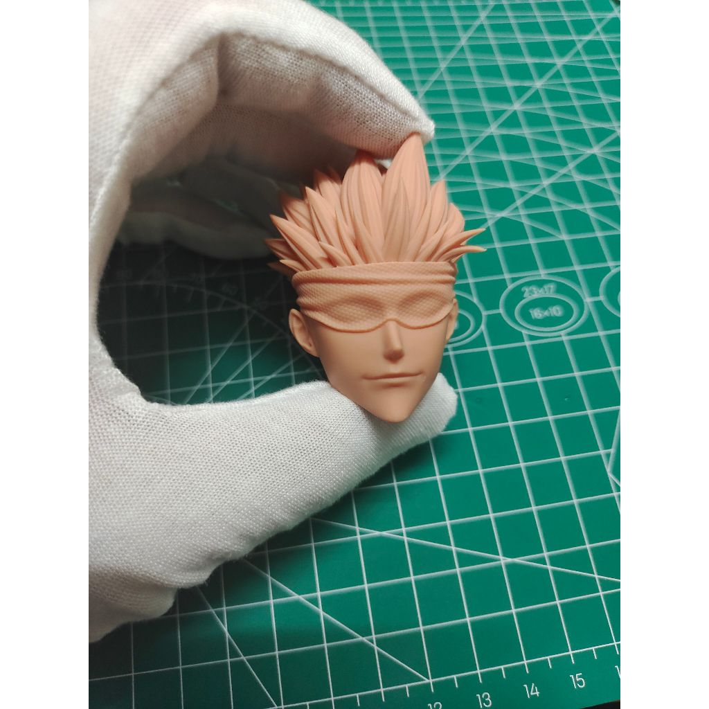 Unpainted Tỉ Lệ 1 / 12 Jujutsu Kaisen Gojo Satoru Đầu Khắc Mô Hình Phù Hợp Với 6 Inch Romankey Vtoys