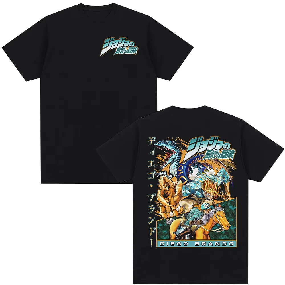 Áo thun Diego Brando từ series JoJo's Bizarre Adventure - Steel Ball Run, chất liệu cotton, phong cá