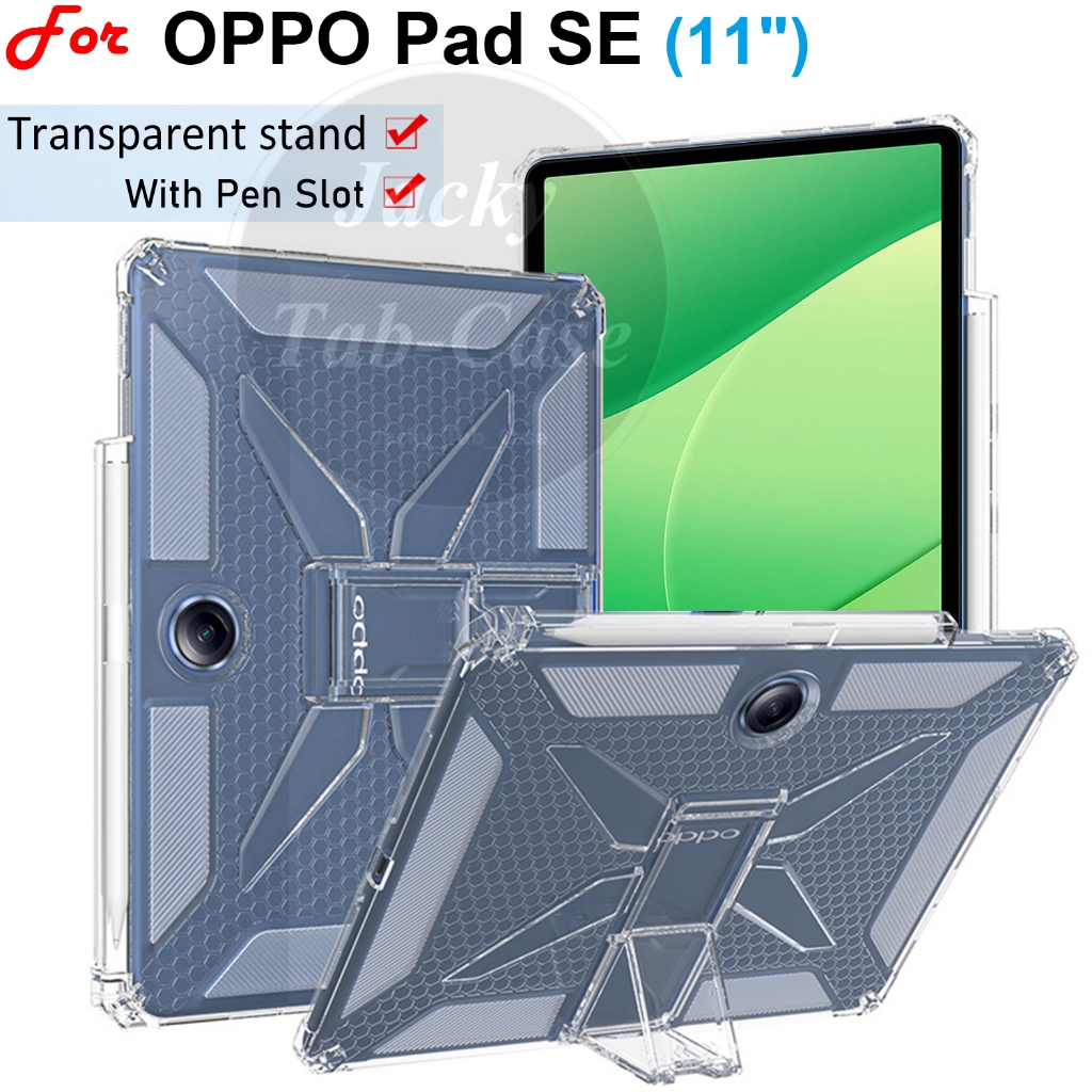 Ốp Khe Cắm Bút Đứng Cho OPPO Pad SE (11 ") 2025 Mẫu: OPD2417 OPD2420 OPD2419 Vỏ Silicon Chống Sốc Dà