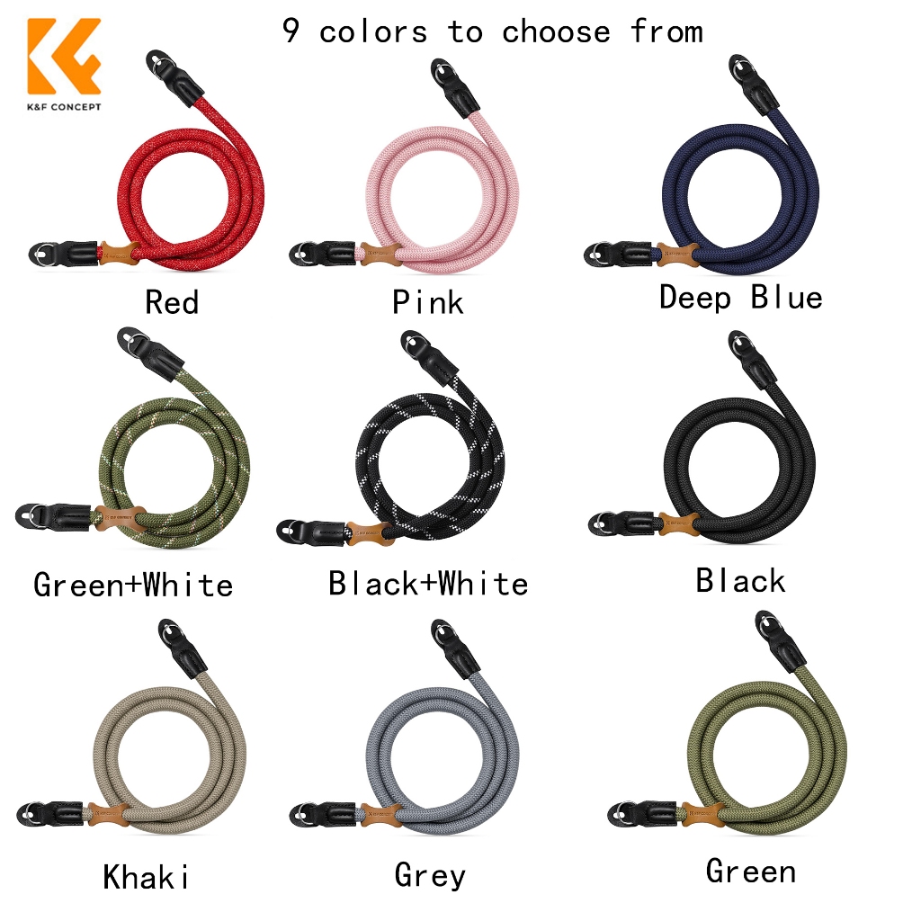 K & F Concept Camera Dây Đeo Cổ Camera Dây Đeo Vai Thích Hợp Cho Máy Ảnh DSLR SLR Chất Liệu Nylon Đen / Xanh / Đỏ