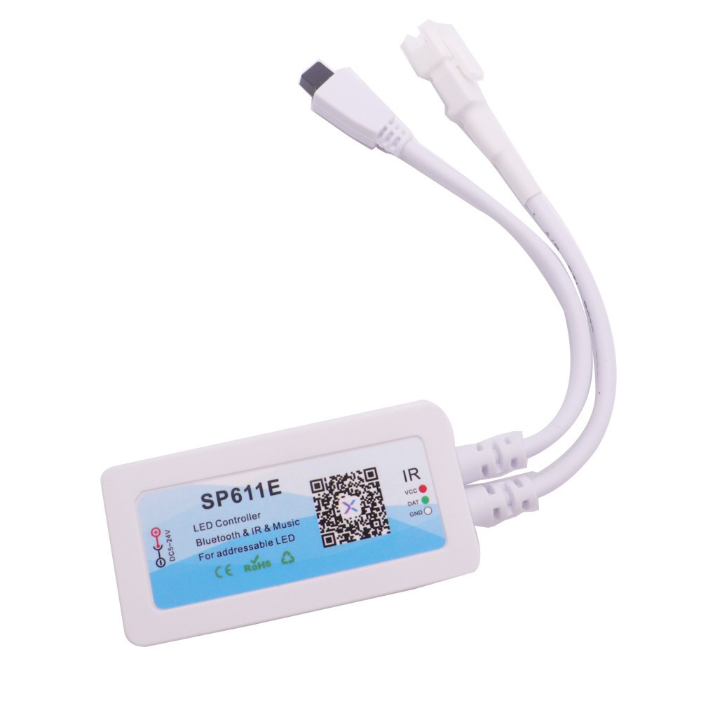 DC5V-24V Led SPI Bộ Điều Khiển SP611E Phantom Bluetooth Bộ Điều Khiển Âm Nhạc WS2812B WS28111 Blueto