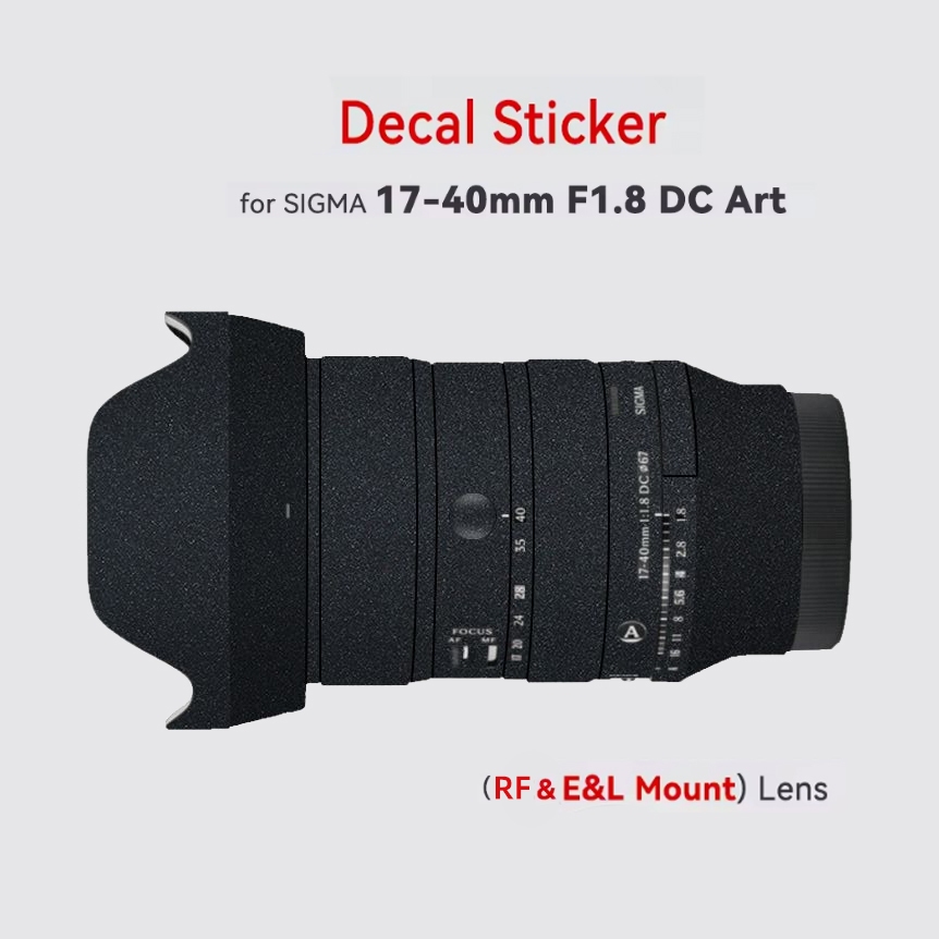 Dành Cho Sigma 17-40 F1.8 Cho Sony E L Gắn Ống Kính Decal Da Cho Sigma 17-40mm 1.8 DC Fuji X Miếng D