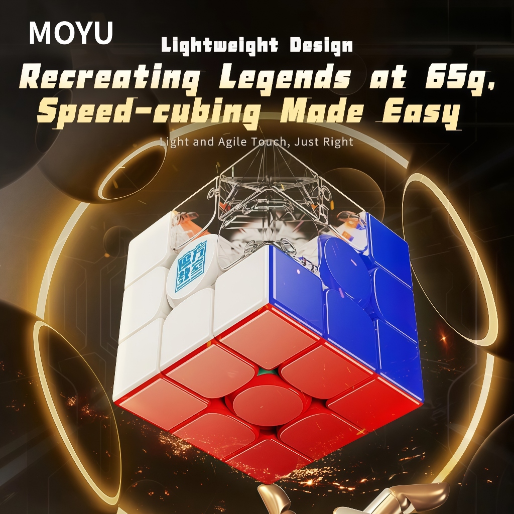 MoYu RS3M V5 3x3 Khối lập phương từ tính chuyên nghiệp RS3M V5 MagLev Ball-Core UV 3x3x3 Cube Đồ chơ