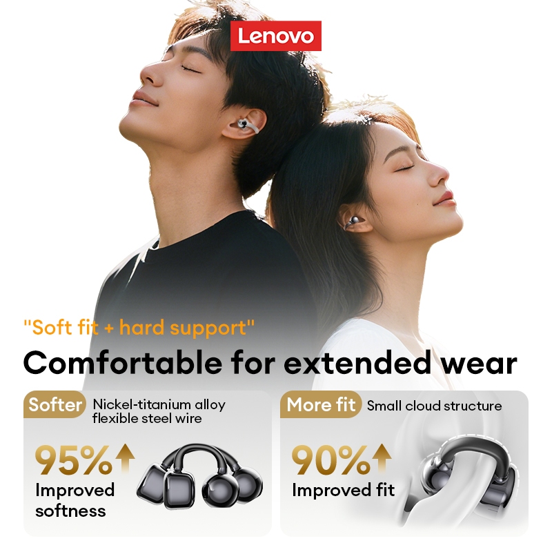 Tai nghe nhét tai mở Lenovo RS107 và tai không dây có vỏ màn hình thông minh và âm thanh định hướng cộng với độ trễ thấp để chơi game | BigBuy360 - bigbuy360.vn