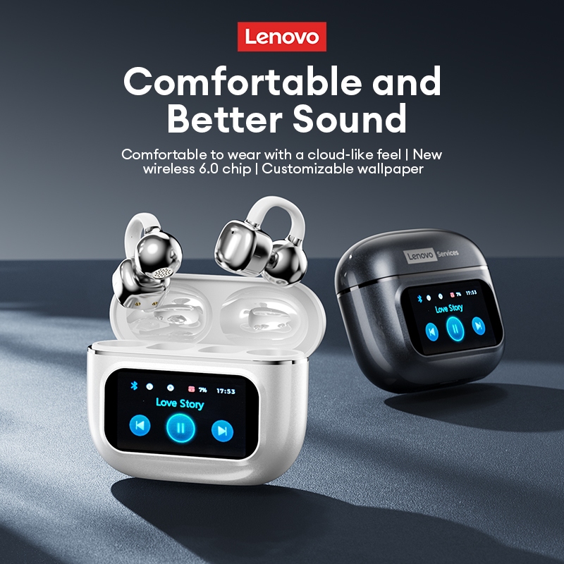 Tai nghe Bluetooth Lenovo RS107 Không dây Tuổi thọ pin dài Khử tiếng ồn Chất lượng âm thanh HIFI Âm thanh toàn cảnh Màn hình cảm ứng LCD | BigBuy360 - bigbuy360.vn