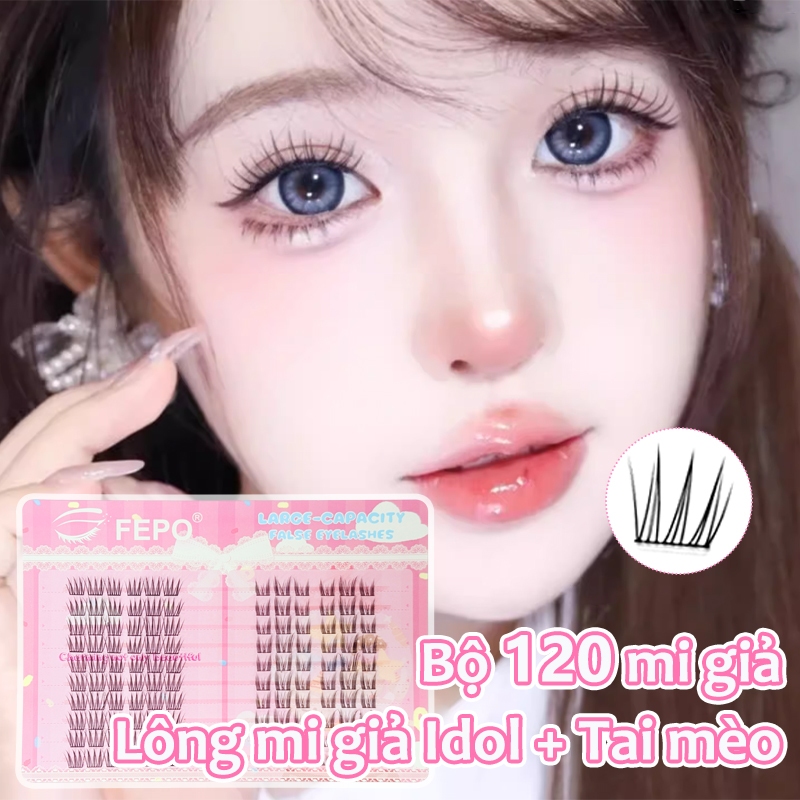 Lông mi giả nhiều loại 20 hàng FEPO mi lông thỏ tự nhiên mi giả tách sợi có thể tái sử dụng 12mm | BigBuy360 - bigbuy360.vn