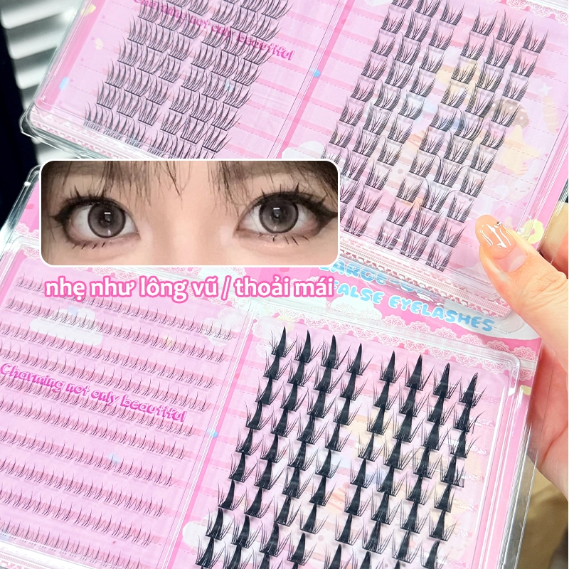 Lông mi giả nhiều loại 20 hàng FEPO mi lông thỏ tự nhiên mi giả tách sợi có thể tái sử dụng 12mm | BigBuy360 - bigbuy360.vn