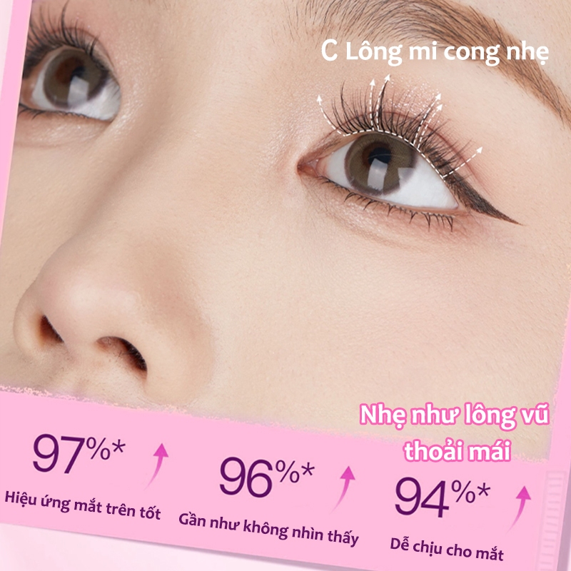 Lông mi giả nhiều loại 20 hàng FEPO mi lông thỏ tự nhiên mi giả tách sợi có thể tái sử dụng 12mm | BigBuy360 - bigbuy360.vn