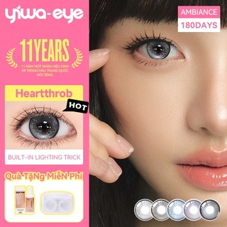  Ống kính 6 tháng YIWAEYE 1 cặp kính áp tròng màu xám   xanh   tím   nâu 0-8 độ 