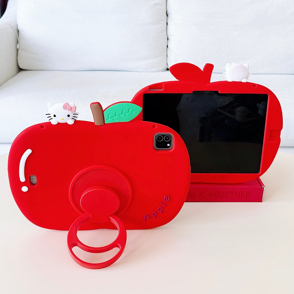 Silicon dễ thương Apple 360° Giá đỡ Vỏ iPad Tương thích cho iPad Pro 2022 / 2021 / 2020 11inch 2018 