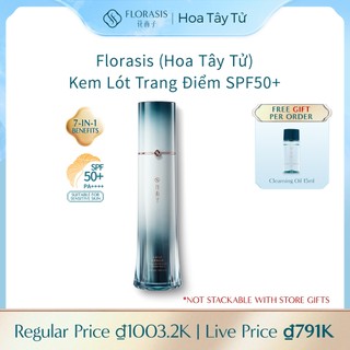 【Livestream】Florasis ( Hoa Tây Tử) Kem Lót Trang Điểm SPF50+. 7 Trong 1: Chống Nắng, Làm Sáng Da, Dưỡng Ẩm, Làm Mờ Lỗ Chân Lông, Hoàn Thiện Làn Da, Làm Dịu & Hỗ trợ làm mờ nếp nhăn 35g