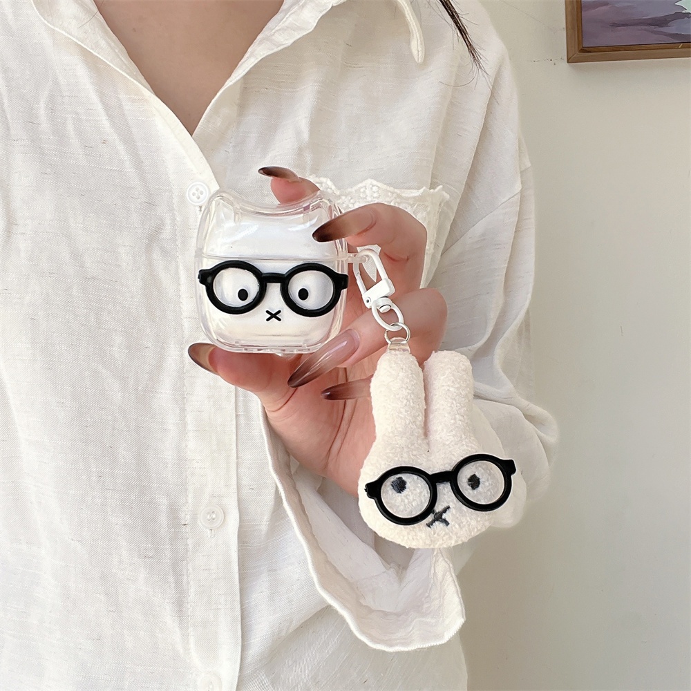 Ốp lưng AirPods cho iPhone AirPods Pro 2 AirPods 3 AirPods 1 / 2 AirPods 4 Miffy Rabbit White EarPod