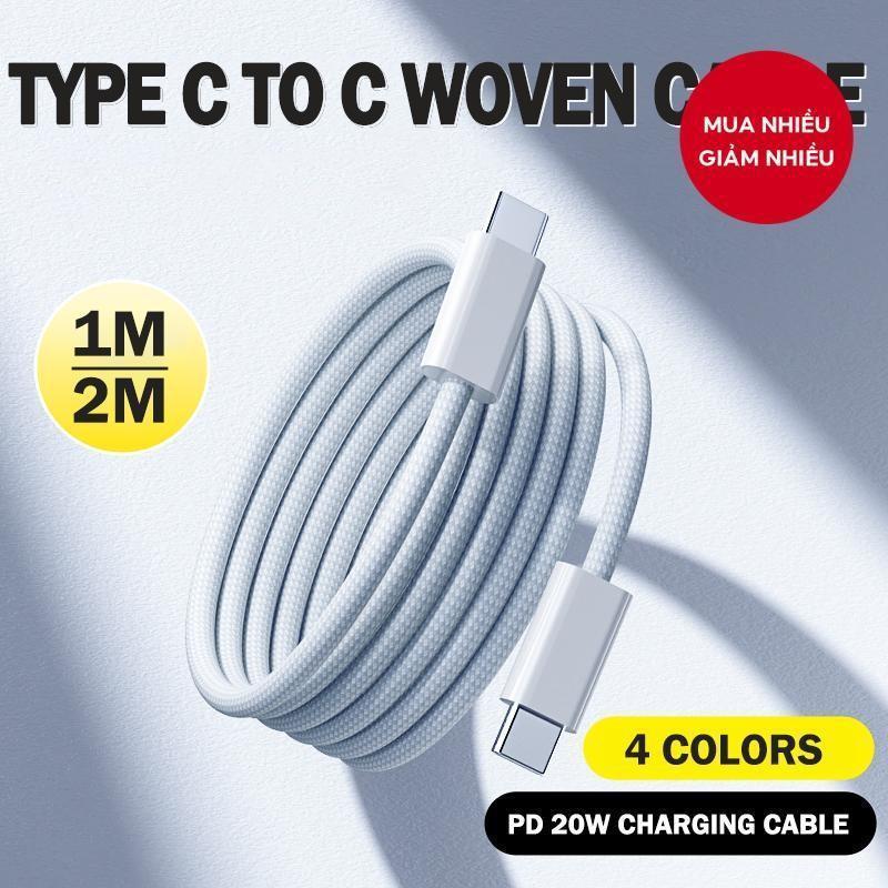 Cáp sạc nhanh PD 60W 2m USB-C sang Type-C cho iPh0ne 15 / 16 Android cho sansung cho Huawei