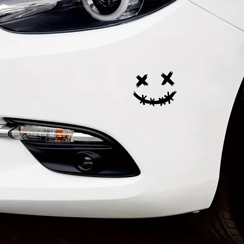 Nhãn Dán Xe Hơi Quỷ Cười Mặt Dán Xe Máy Mũ Bảo Hiểm Dán Phản Quang Chống Nước Mặt Cười Decal Tự Động