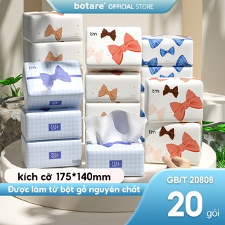 【20 Gói 】Botare Cheerful Khăn giấy hình nơ nhỏ xinh xắn và lãng mạn được làm từ bột gỗ nguyên chất