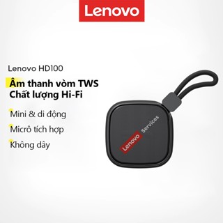 Loa Bluetooth di động Lenovo HD100 và loa Mini không dây có âm thanh vòm HiFi cộng với Mic tích hợp cho cuộc gọi
