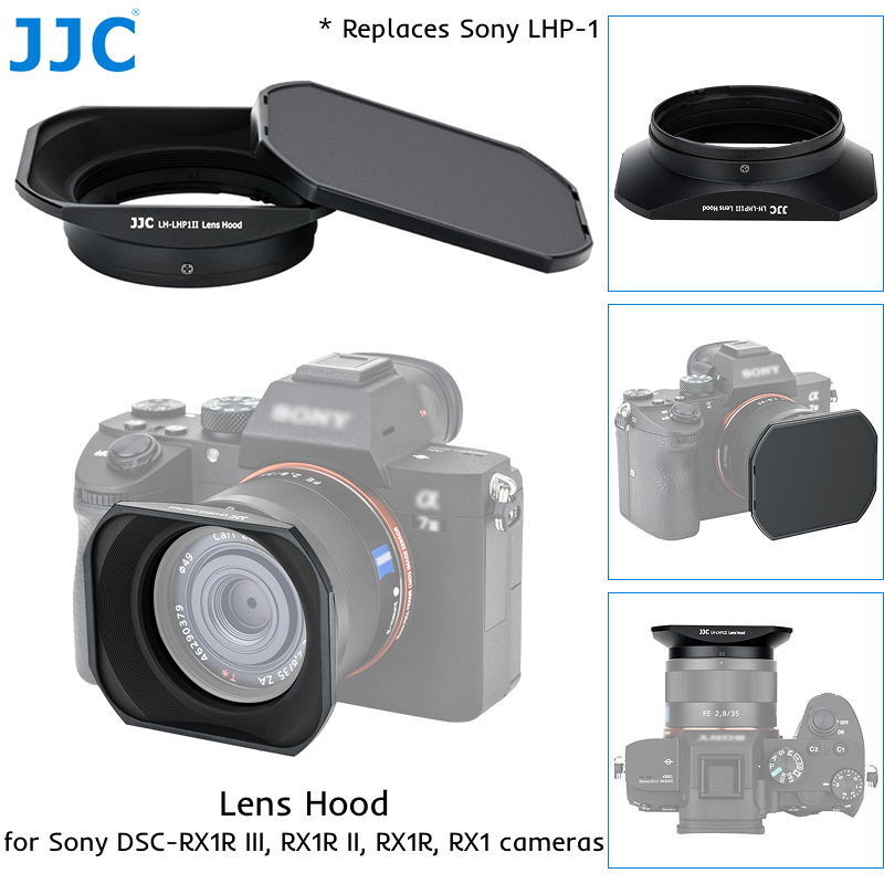 JJC LH-LHP1II Camera Lens Hood Cho Sony RX1R III RX1RM3 RX1R II RX1R RX1 Camera & E 35mm F1.8 OSS Le