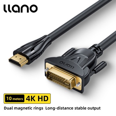 Cáp LLANO HDMI sang DVI 2.0 Hỗ trợ truyền băng thông tốc độ cao 4K / 60Hz 18Gbps và màn hình HDR