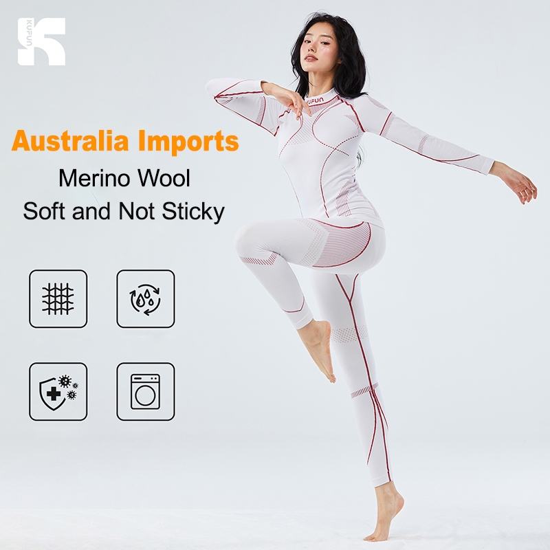 KUFUN Quần Lót Len Merino Nam Nữ - Nhanh Khô, Phù Hợp Leo Núi Mùa Đông