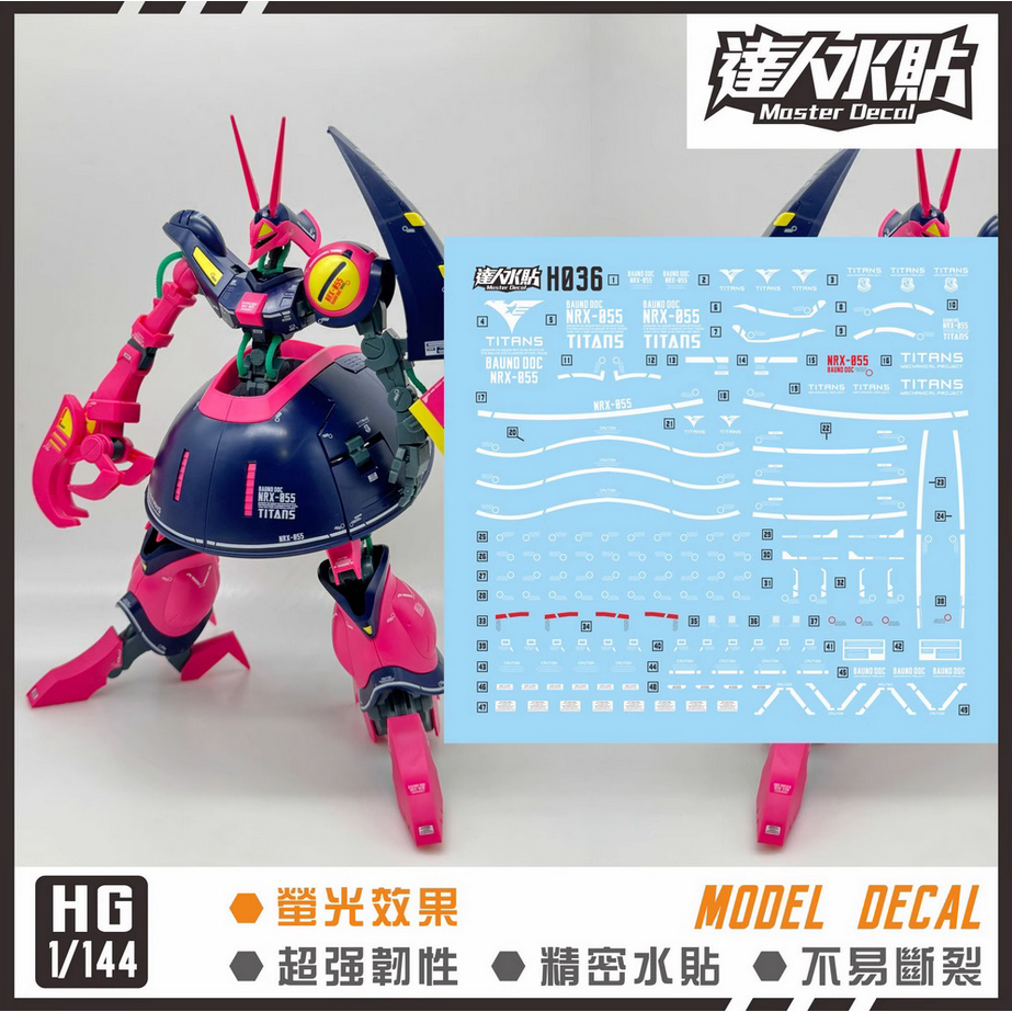 Đề can trượt nước MASTER HGUC 1 / 144 BAUND DOC H036 (Không bao gồm bộ dụng cụ)