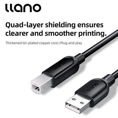 Cáp LLANO USB 2.0 Cáp Nối Dài Nam Sang Nam USB 5Gbps 480Mbps Cho Laptop PC Đĩa Cứng Webcam Modem Máy In
