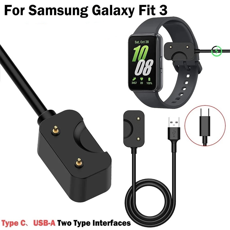 Usb Type-C Đồng Hồ Thông Minh Sạc Cho Samsung Galaxy Fit 3 R390 Dock Sạc Adapter Cáp Sạc Dây Galaxy Fit3 Phụ Kiện
