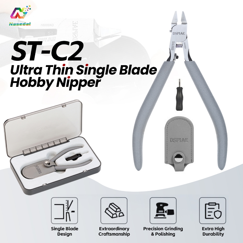 DSPIAE ST-C2 Kìm lưỡi đơn siêu mỏng cho mô hình Gundam Làm sở thích Nipper 60CRV Thép chính xác cắt 