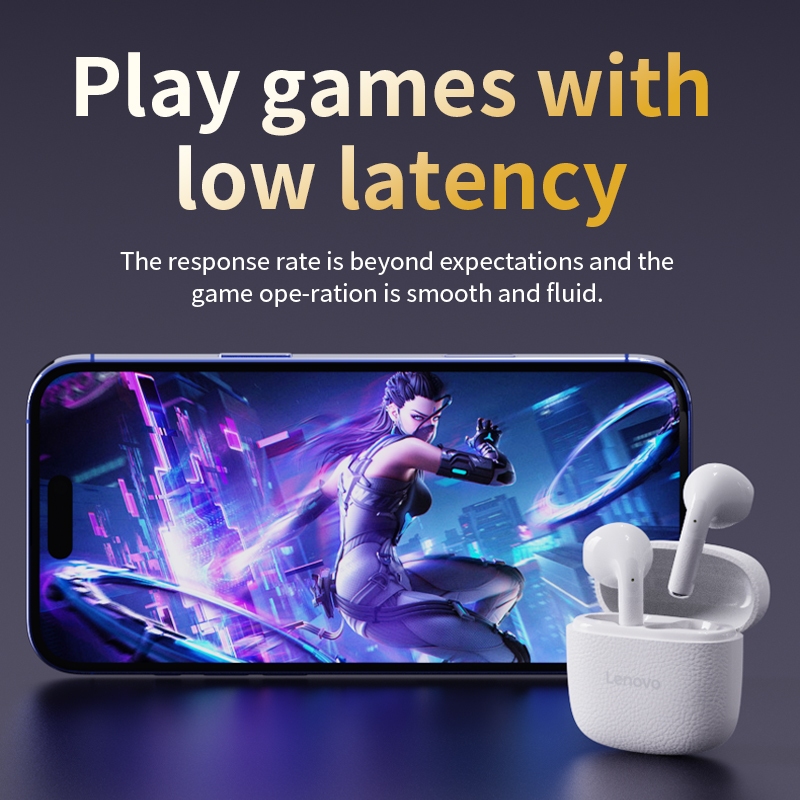 Tai nghe Mini không dây thực sự Lenovo EA166 Tai nghe Bluetooth HD Stereo HIFI Độ trễ thấp có Mic Bluetooth 5.4 | BigBuy360 - bigbuy360.vn