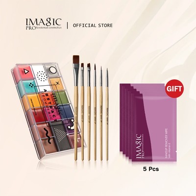 Bảng sơn dầu IMAGIC 16 màu không thử nghiệm trên động vật dùng vẽ cơ thể tham dự tiệc biểu diễn chuyên nghiệp 280g