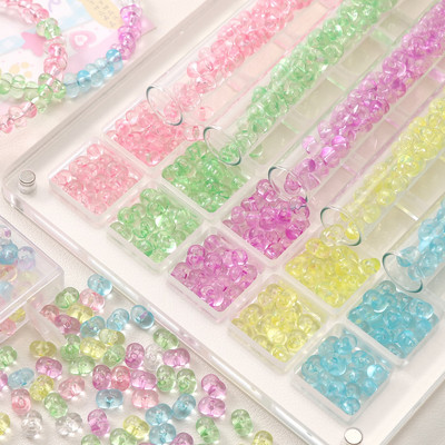 Hạt Acrylic hình đậu phộng 5x8mm - Bộ phụ kiện trang sức DIY khoảng 83 viên cho vòng tay, vòng cổ và bông tai