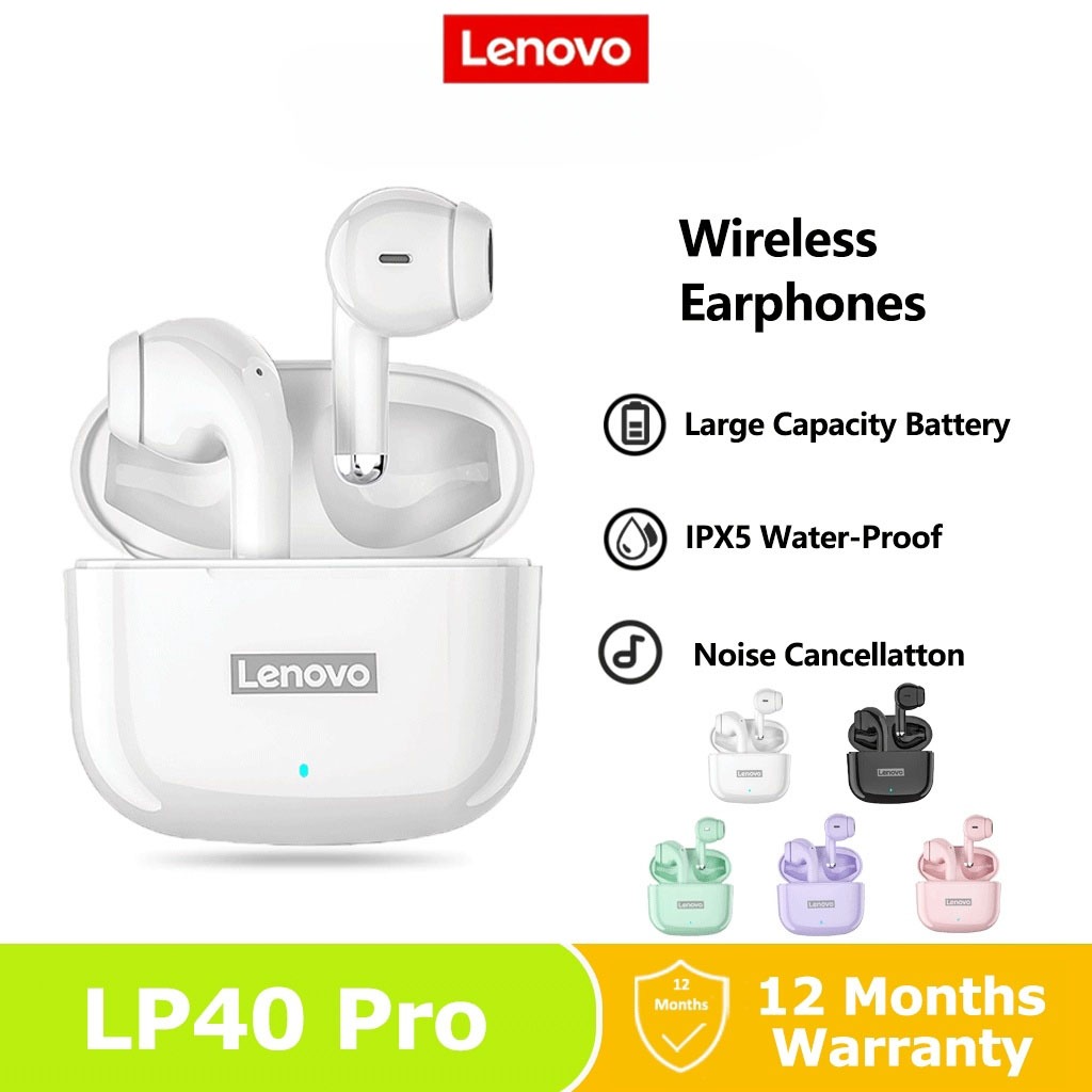Tai nghe Bluetooth Lenovo LP40 Pro Tai nghe không dây TWS IPX5 chống nước có Mic cho iOS Android - Giảm tiếng ồn Âm nhạc HD | BigBuy360 - bigbuy360.vn