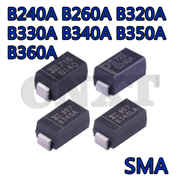20 CHIẾC B240A B260A B320A B330A B340A B350A B360A-13-F SMA Shoteki Diode Chỉnh Lưu DO-214AC