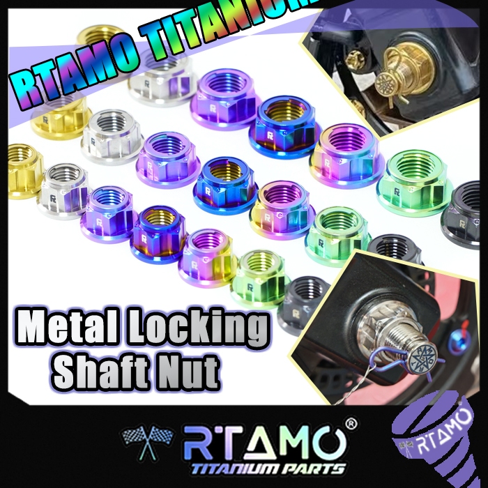 RTAMO Titan Gr5 M10 M12 M14 Đai ốc phía trước chống trộm Phù hợp với Xmax Nmax Aerox Y15zr ADV160