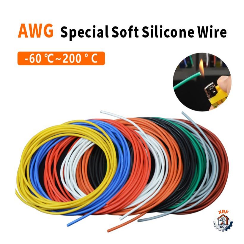 Dây silicon Dây silicon chịu nhiệt 20AWG 18AWG 16AWG 15AWG 14AWG Mô hình hàng không mềm đặc biệt Dro