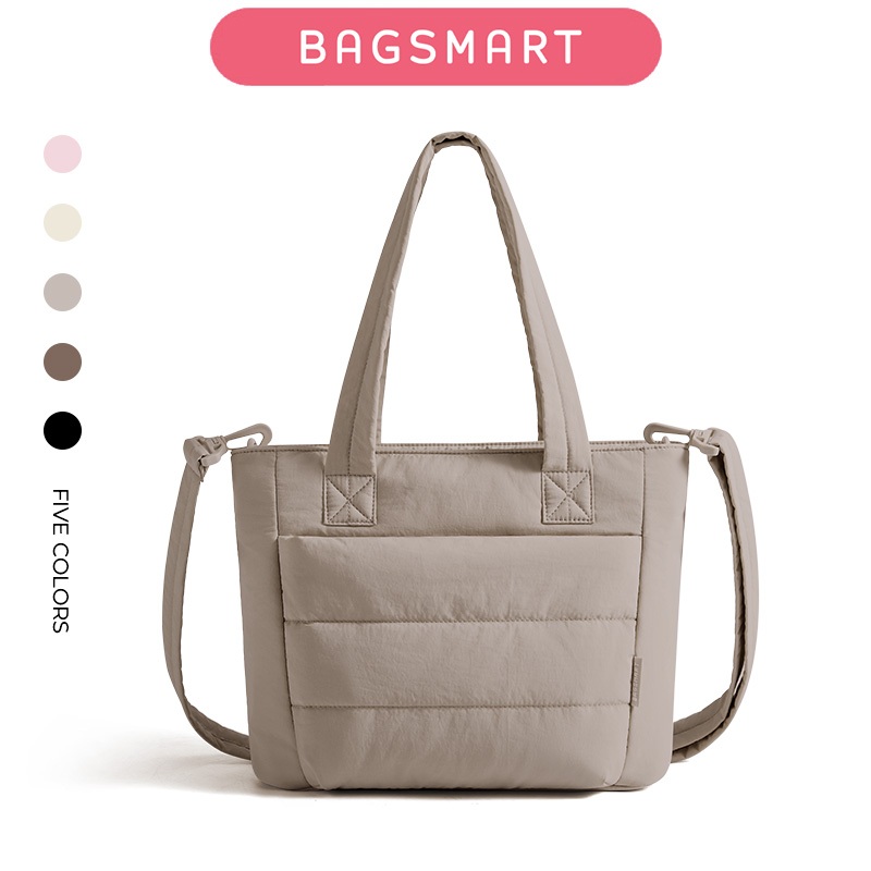 BAGSMART Túi Đeo Vai Thời Trang Puffy Túi Đeo Ngang Túi Xách Nữ Túi Tote Chống Thấm Nước Cho Du Lịch Ngoài Trời Làm Việc Đại Học