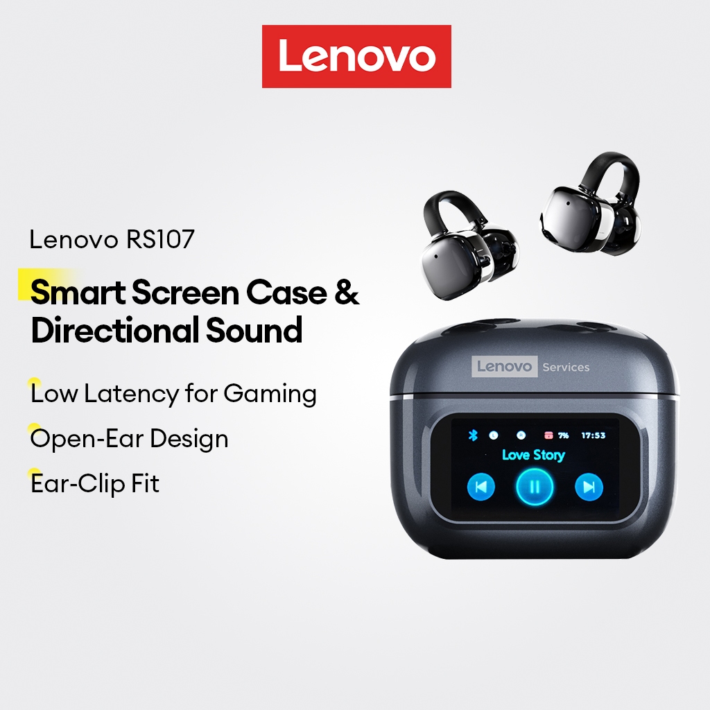 Tai nghe nhét tai mở Lenovo RS107 và tai không dây có vỏ màn hình thông minh và âm thanh định hướng cộng với độ trễ thấp để chơi game | BigBuy360 - bigbuy360.vn