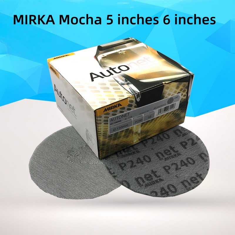 MIRKA Mocha 5 inch 6 inch sơn sửa chữa lưới cát không bụi khô mài lưới giấy nhám Thẻ mài Autonet