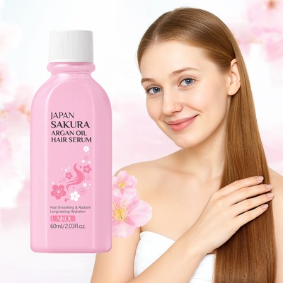 Serum dưỡng tóc LAIKOU sakura argan phục hồi tóc chẻ ngọn 60ml / 100ml