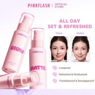 PINKFLASH All Day Set & Refreshing Setting Spray Longwear 16H Refreshed Moisturising Transferproof Chống thấm nước Smudgeproof Thành phần chăm sóc da