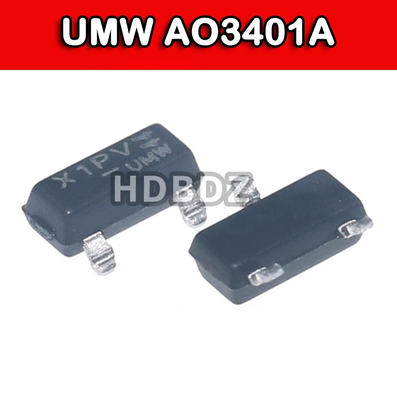 20~50PCS AO3401A SOT-23 -30V/-4.1A Pchannel MOS Field Effect Tube Chip IC SMD
