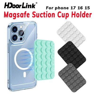 Giá đỡ điện thoại từ tính HdoorLink cho cốc hút silicon Magsafe Tấm lót điện thoại Giá đỡ treo tường Tấm lót điện thoại hút hai mặt