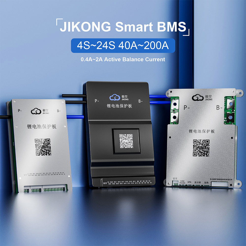 JIKONG BMS Active Balance 4S 8S 16S 20S 24S 50A 100A 200A Lifepo4 Li-Ion Smart BMS BT RS485 JKBMS