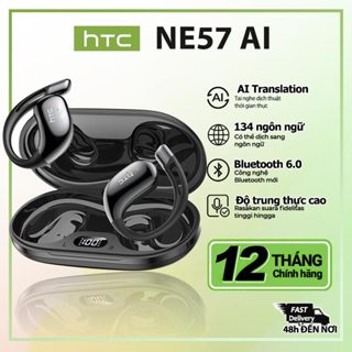 Tai nghe dịch ngôn ngữ HTC NE57 AI Hỗ trợ dịch thuật thời gian thực 134 ngôn ngữ Dịch đồng bộ Chất lượng âm thanh HIFI